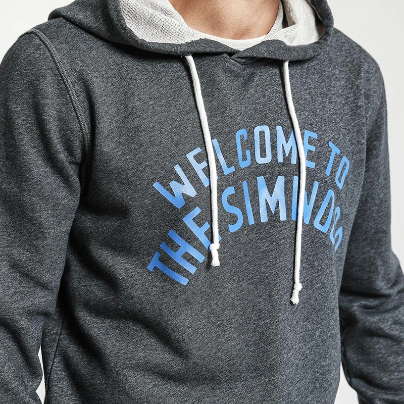 SIMWOOD Новинка весны 2019 года письмо толстовки для мужчин модные с капюшоном Slim Fit
