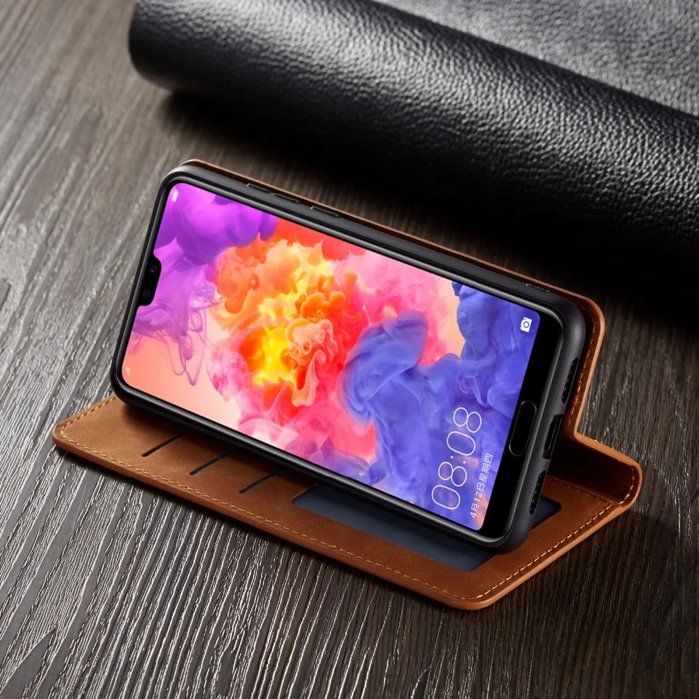 For Huawei P20 P30 P40 Pro Magnetic Flip Case PU Leather Holster Purse Wallet Card Holder Stand Cover | Мобильные телефоны и