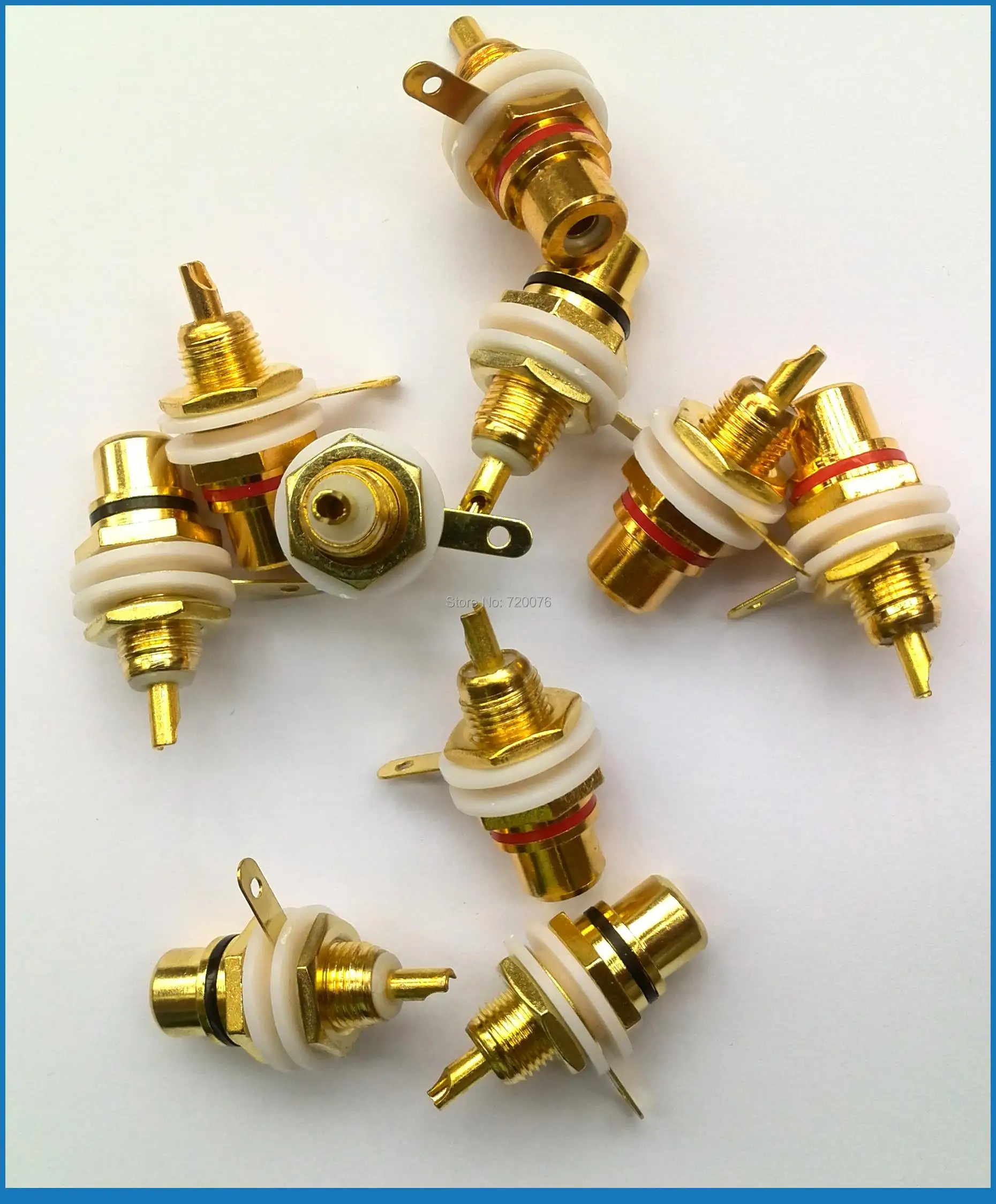 10 шт./лот Золотой гнездовой переходник RCA|plug socket connector|plug adapter connectorplug connector |