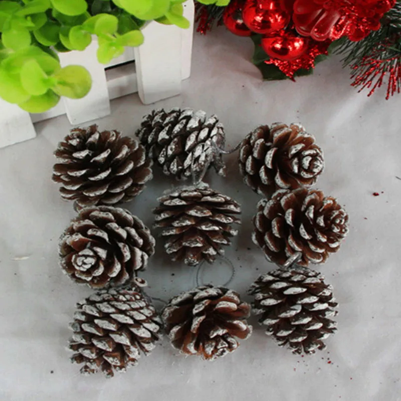 18pcs Natural Pinecone Christmas Tree Hanging Ornament Christmas Decorations For Home