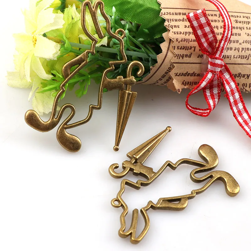 Новый Винтажный кролик и зонт античная бронза фотоаксессуары для ювелирных