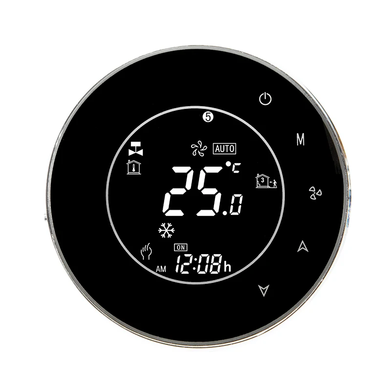 Умный Wifi термостат водяного пола с подогревом lcd сенсорный экран с пультом дистанционного управления работает с Alexa Google Home BHT-6000-GALWW/B - Комплект: Black