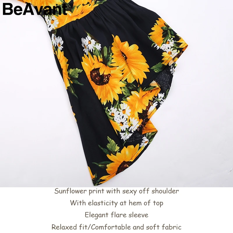 Женская пляжная блузка с цветочным принтом BeAvant Boho Повседневная Блузка