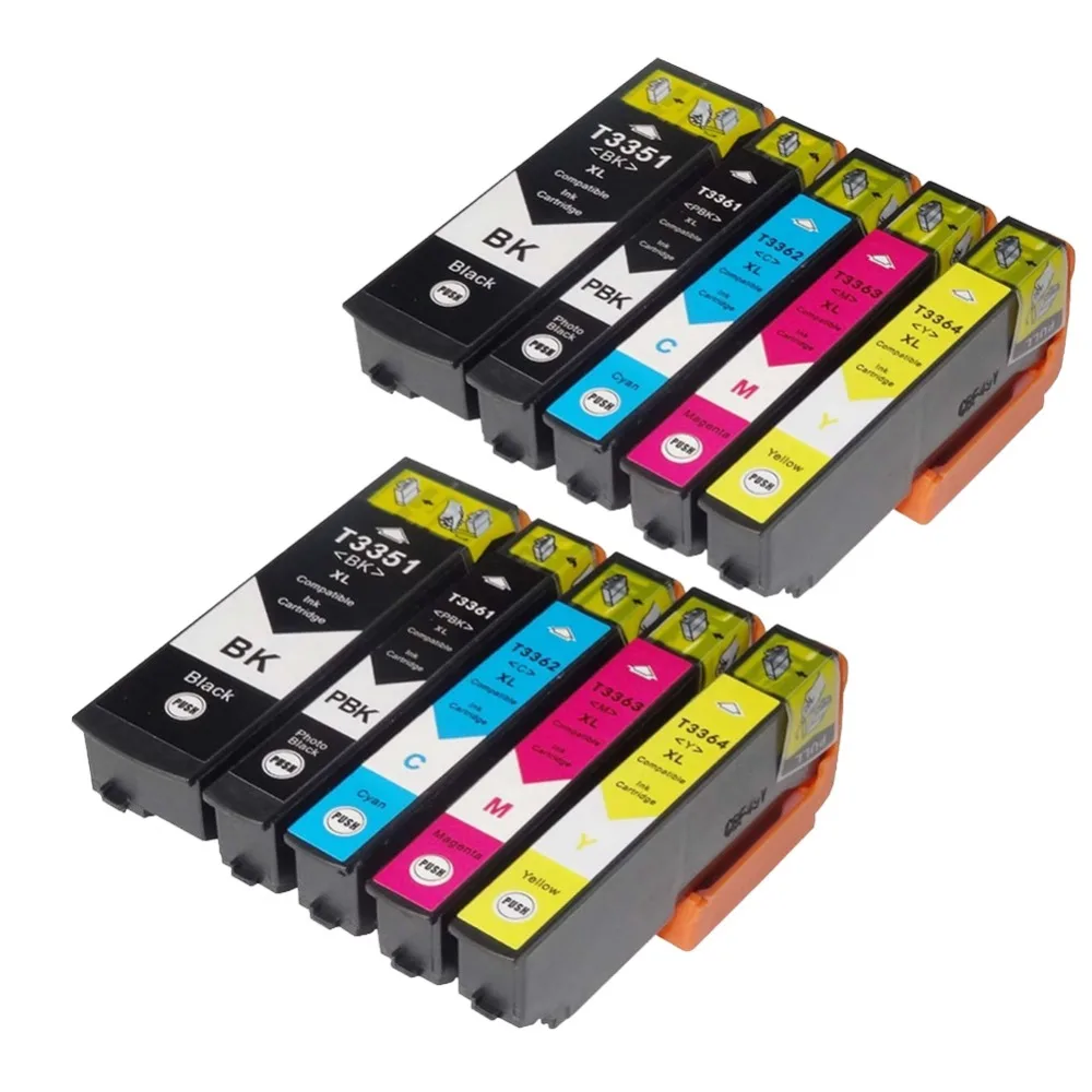 10PK T3351 T3361 T3362 T3363 T3364 Совместимый картридж для принтера Epson XP 530 630 830 635 540 640 645|ink