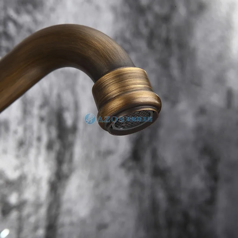 Античный смеситель для раковины в ванной комнате настенное крепление (античная