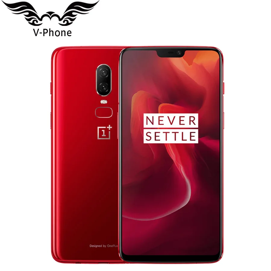 Абсолютно мобильный телефон Oneplus 6 4G LTE 6,28 ''Snapdragon 845 Восьмиядерный 8 ГБ ОЗУ 128 Гб ПЗУ Android 8,1 20MP NFC Смартфон