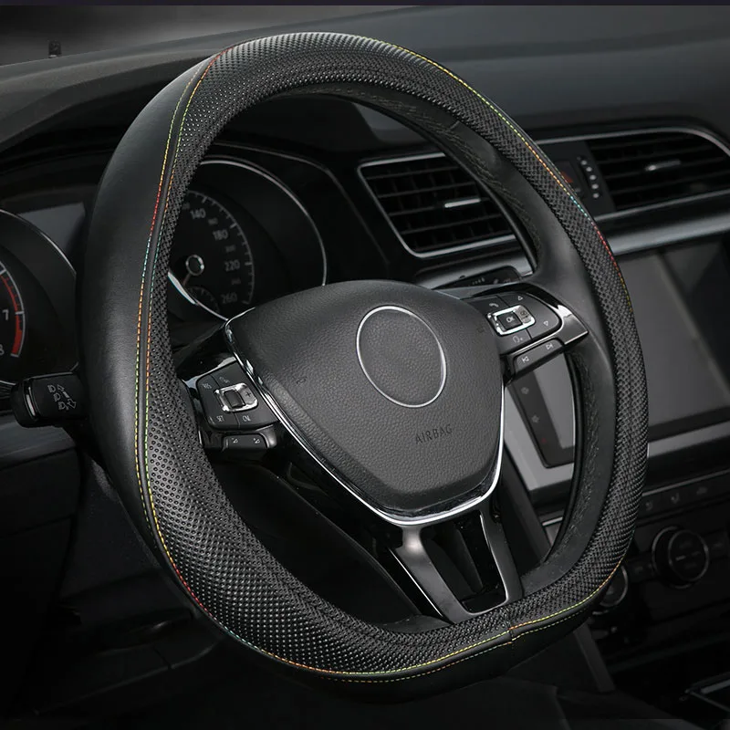 Крышка рулевого колеса автомобиля Натуральная Кожа Аксессуары для Citroen C6 C5 c4 vw golf