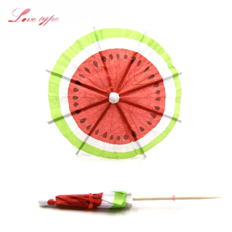 50 шт летние Арбузные торты Коктейльные зонтики пикапы для дня рождения/свадьбы