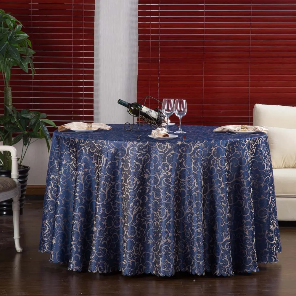 10 шт. Европейский Золотой лист круглый стол ткань для гостиницы Банкет Ресторан