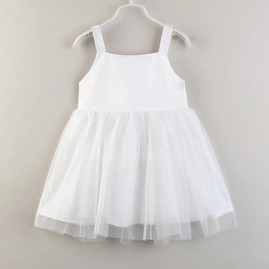 Toddler Kids Baby Girls Clothing Flower Princess Sleeveless Tulle Suspender Lacing Dress Birthday Party Outfits | Детская одежда и