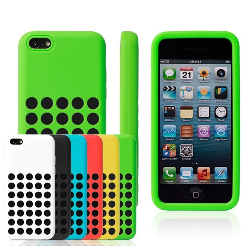 2013 New Arrival Official Website 1:1 original Soft Silicon Case Back Cover for iphone 5C Wholesale free shipping 10PCS |