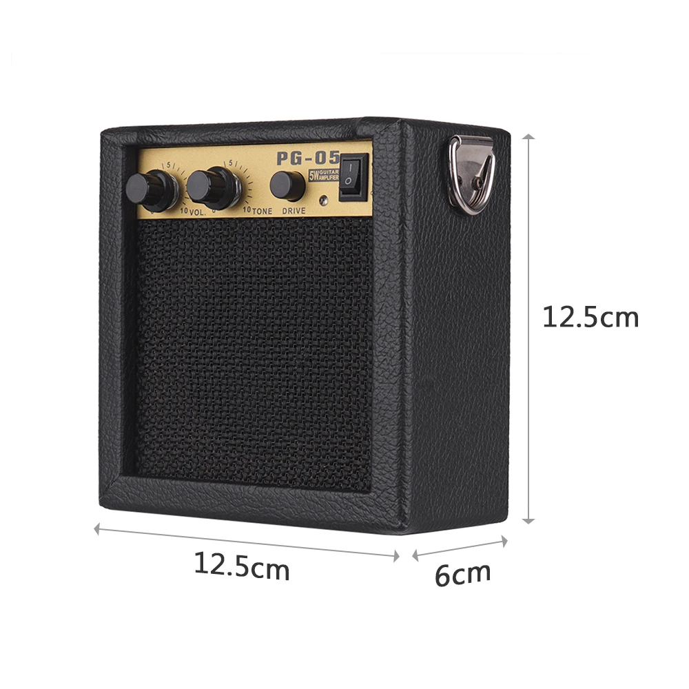 

Portable Wooden Guitar Amplifier Amp 6.35mm Input 3.5mm Headphone Output Tuning Function Overdrive Effect Guitar Accessories