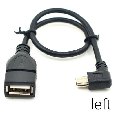 Кабель-адаптер OTG с левым и правым углом вверх вниз на USB 2 0 20 см | Электроника