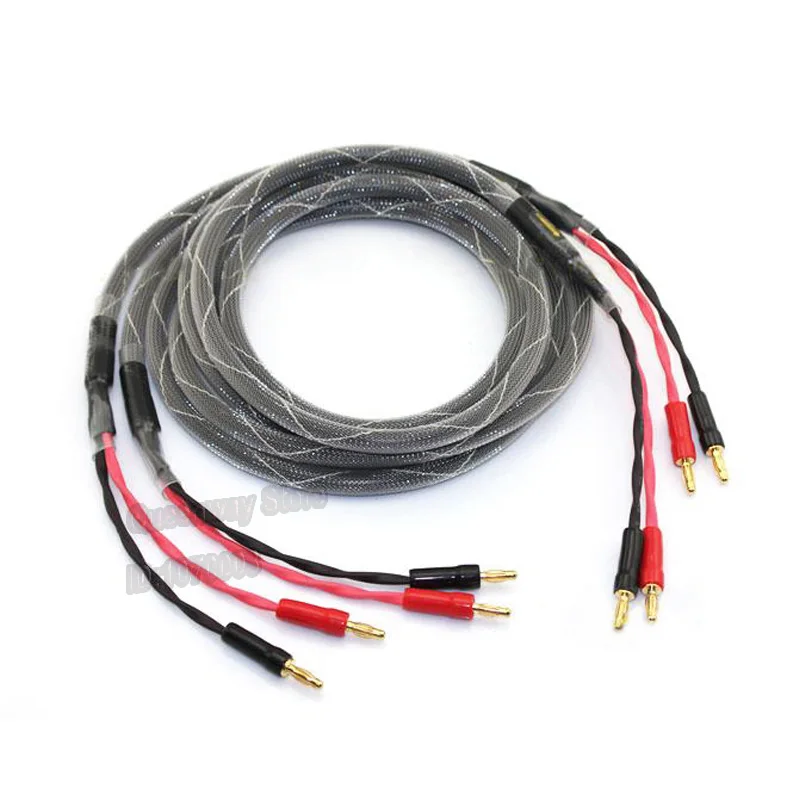 Hi end Fi кабель для главного динамика 6n высокочистый медный динамиков усилителя с