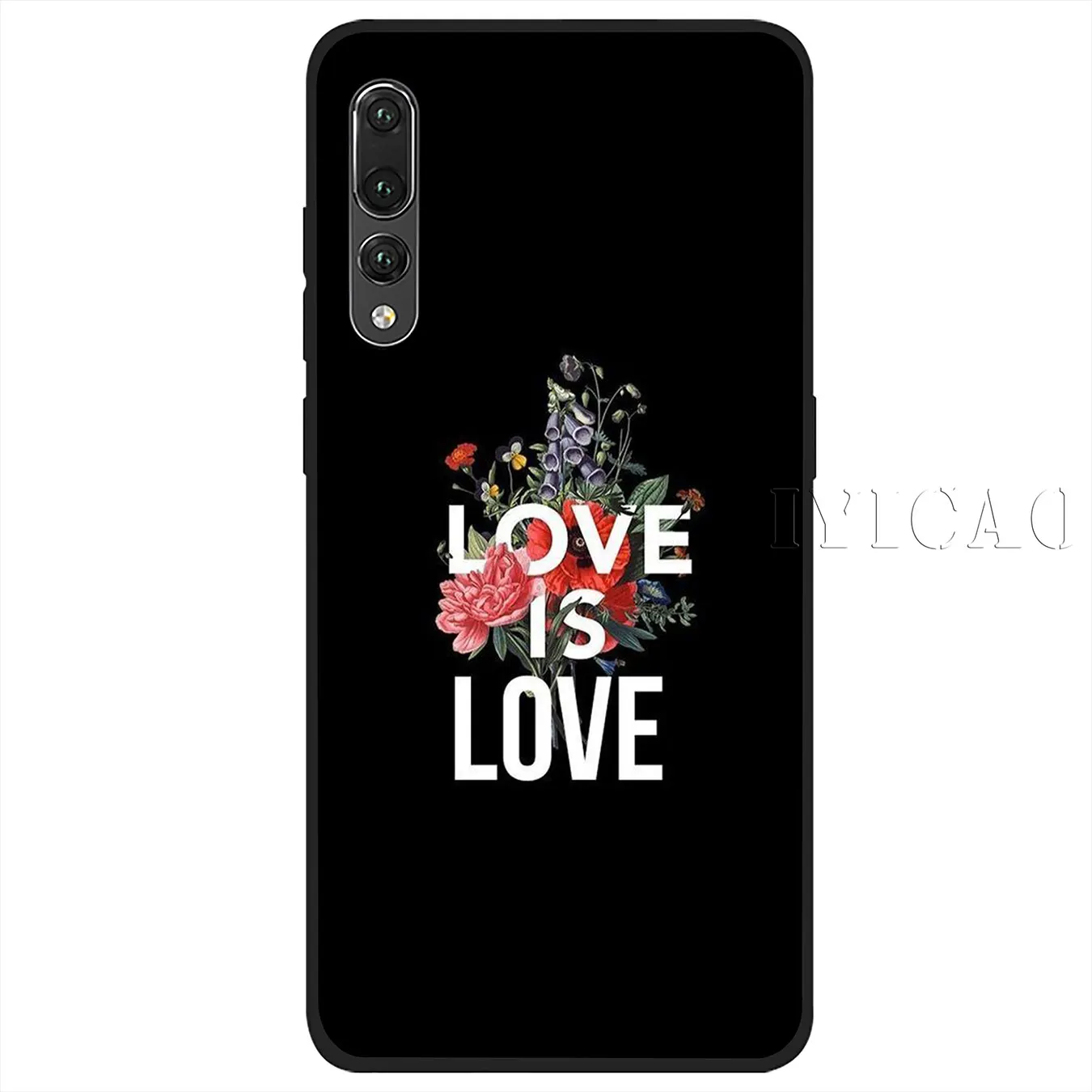 Мягкий силиконовый чехол IYICAO Love Is LGBT Rainbow Heart для Huawei P30 P20 Pro P10 P9 P8 Lite Mini 2017 2016 P smart Z