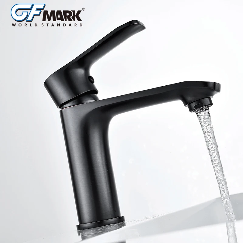 GFmark латунный Смеситель для раковины классический черный смеситель