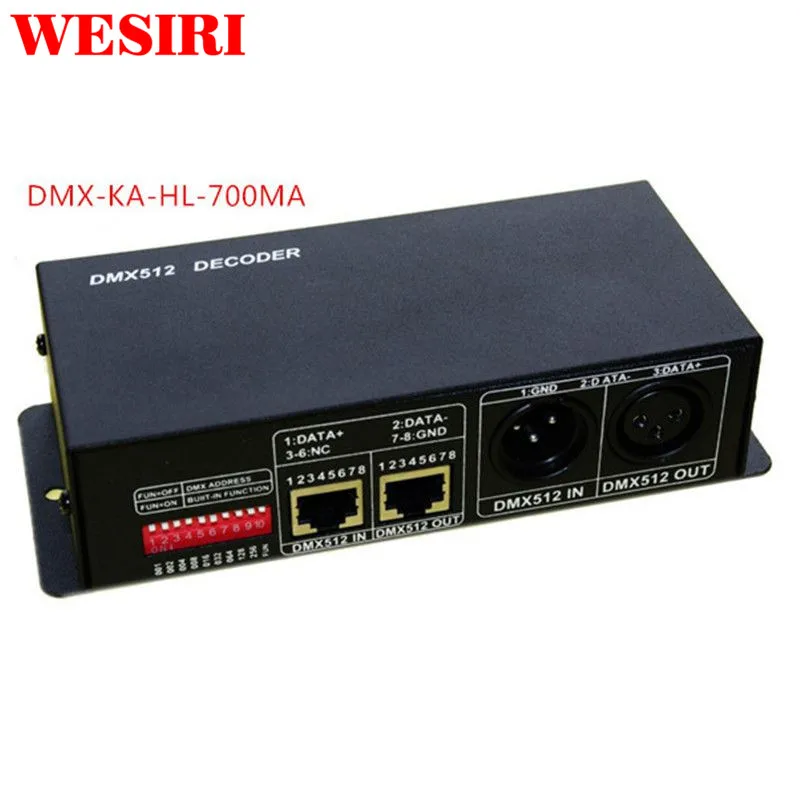 Высокомощный 3-канальный контроллер DMX512 RGB постоянного тока 700 мА декодер для