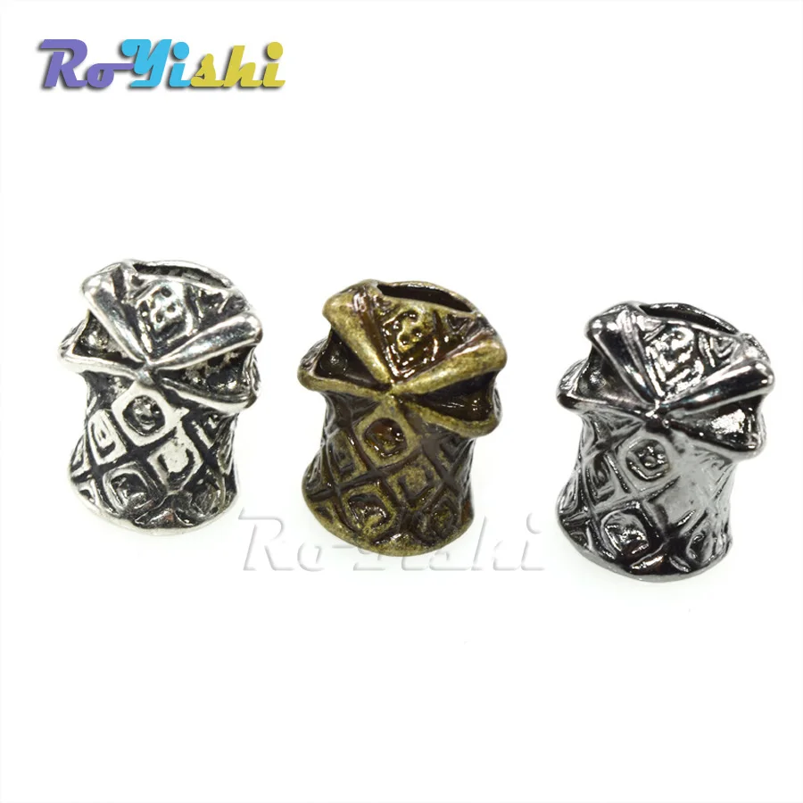 10 шт./упак. металлические бусины в виде черепа ниндзя с капюшоном для Паракорда