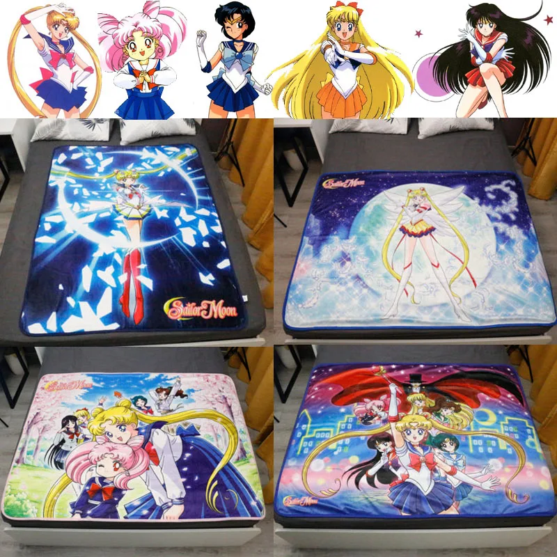 Аниме Сейлор Мун Chibiusa одеяло реквизит для косплея мягкие фланелевые женские