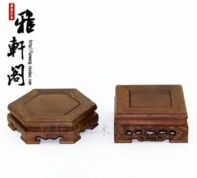 Деревянный шестиугольный пьедестал венге