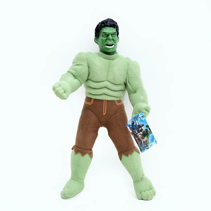 25cm Hulk Marvel, Мстители, плюшевые игрушки 25 см, Человек-паук, железный человек, Халк, Капитан Америка, Тор, мягкие плюшевые игрушки, куклы для детей, детские подарки - Цвет: 25cm Hulk
