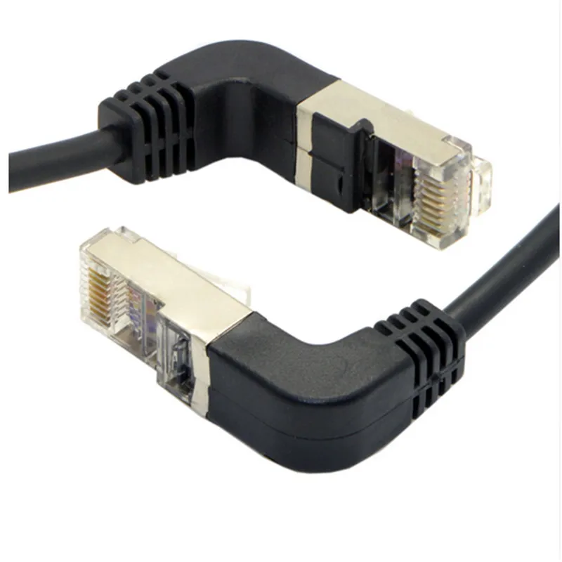 90 градусов Подпушка и вверх под углом 8P8C ftp stp utp cat 5e lan ethernet сетевой кабель патч