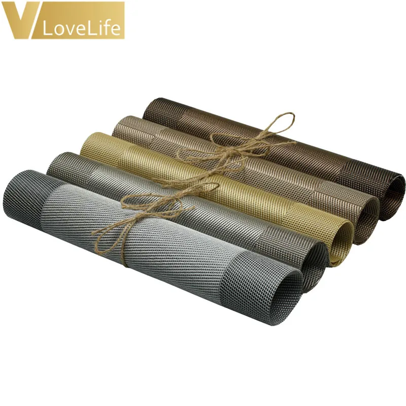 Прямоугольная пластиковая подстилка ПВХ коврики для салфеток украшение