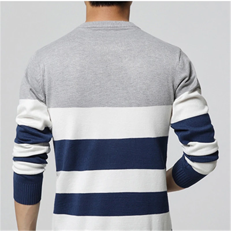 Новинка 2017 модный мужской повседневный тонкий свитер с круглым вырезом пуловеры