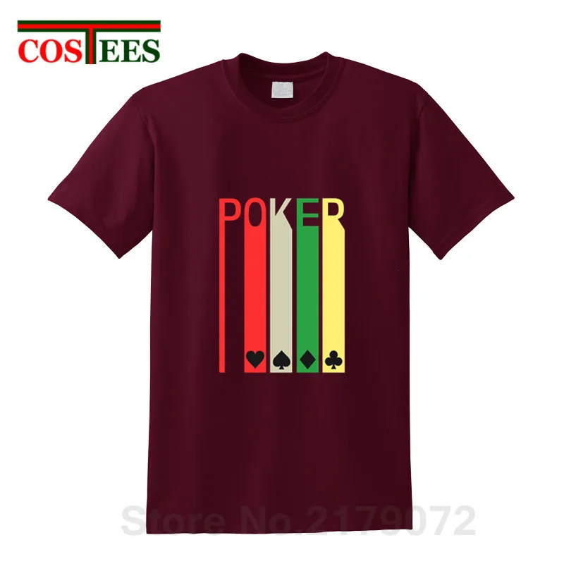 Старинный покерный карточная игра футболки мужские казино подарок тройник WSOP