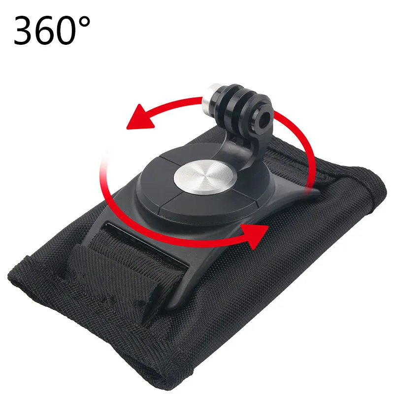 360 Degree Rotation Backpack Clip Strap For Sj4000 Xiomi Yi 4K Band Mount Arm Belt Gopro Hero 8 7 6 5 Osmo Eken Accessories | Электроника