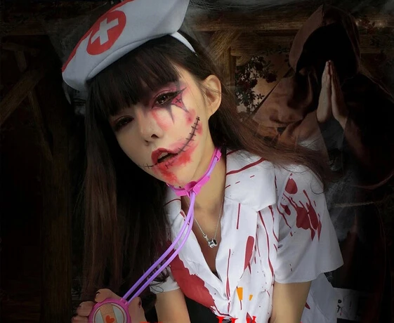 2016 горячий взрослый костюм для Хэллоуина ужаса кровавая медсестра платье мужчин