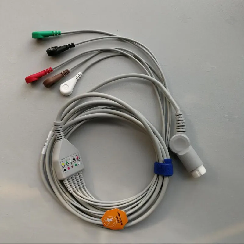 Совместимый с Philips/HP 12Pin MP20/30/VM6 монитор пациента ЭКГ кабель один шт. 5 выводов
