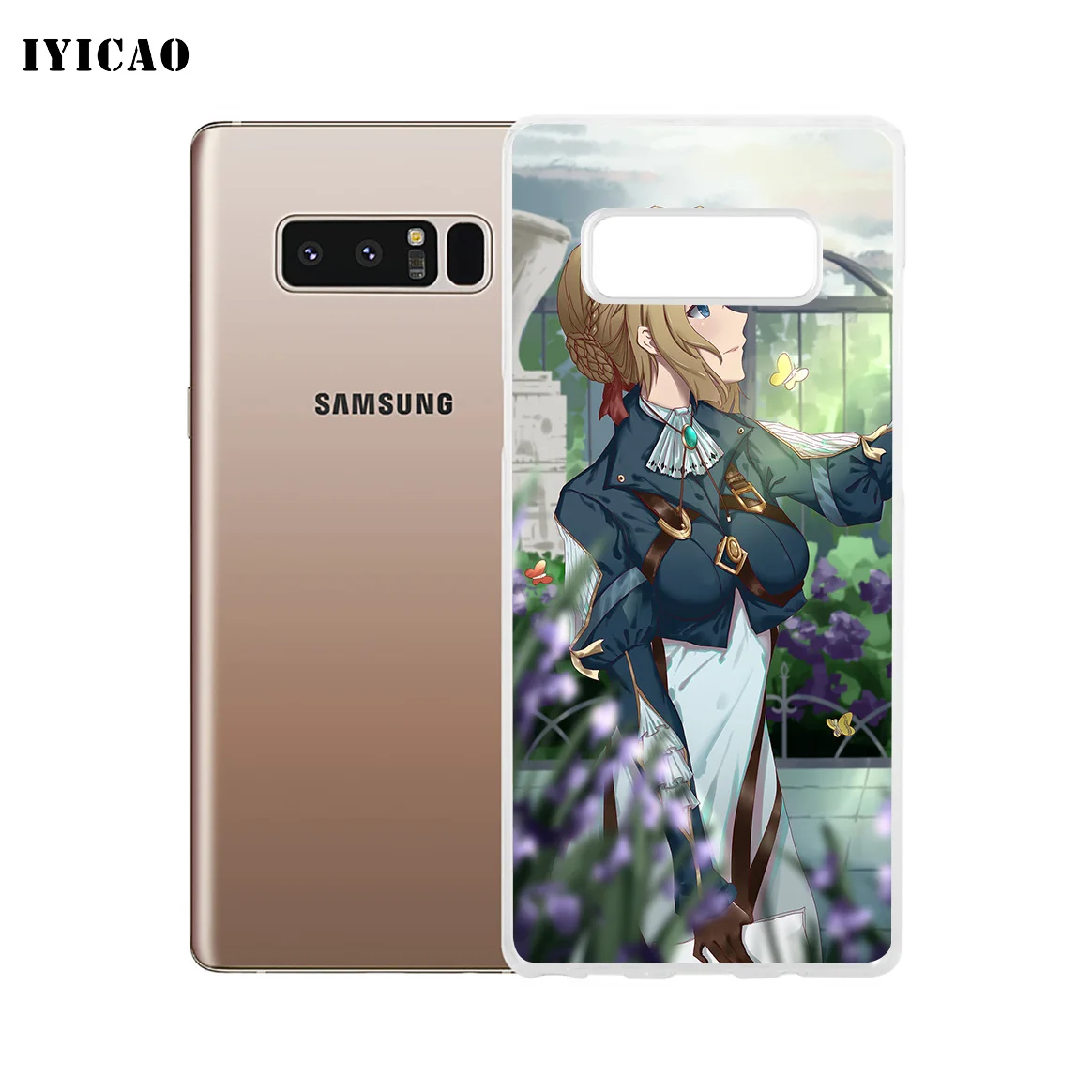 IYICAO фиолетовый мягкий силиконовый чехол для телефона Evergarden Samsung A5 A6 Plus A7 A8 A9 J3 J5 J7