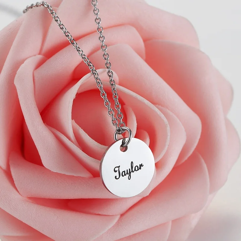 ZPAMS пользовательское имя кулон ожерелье монета 316L из нержавеющей стали