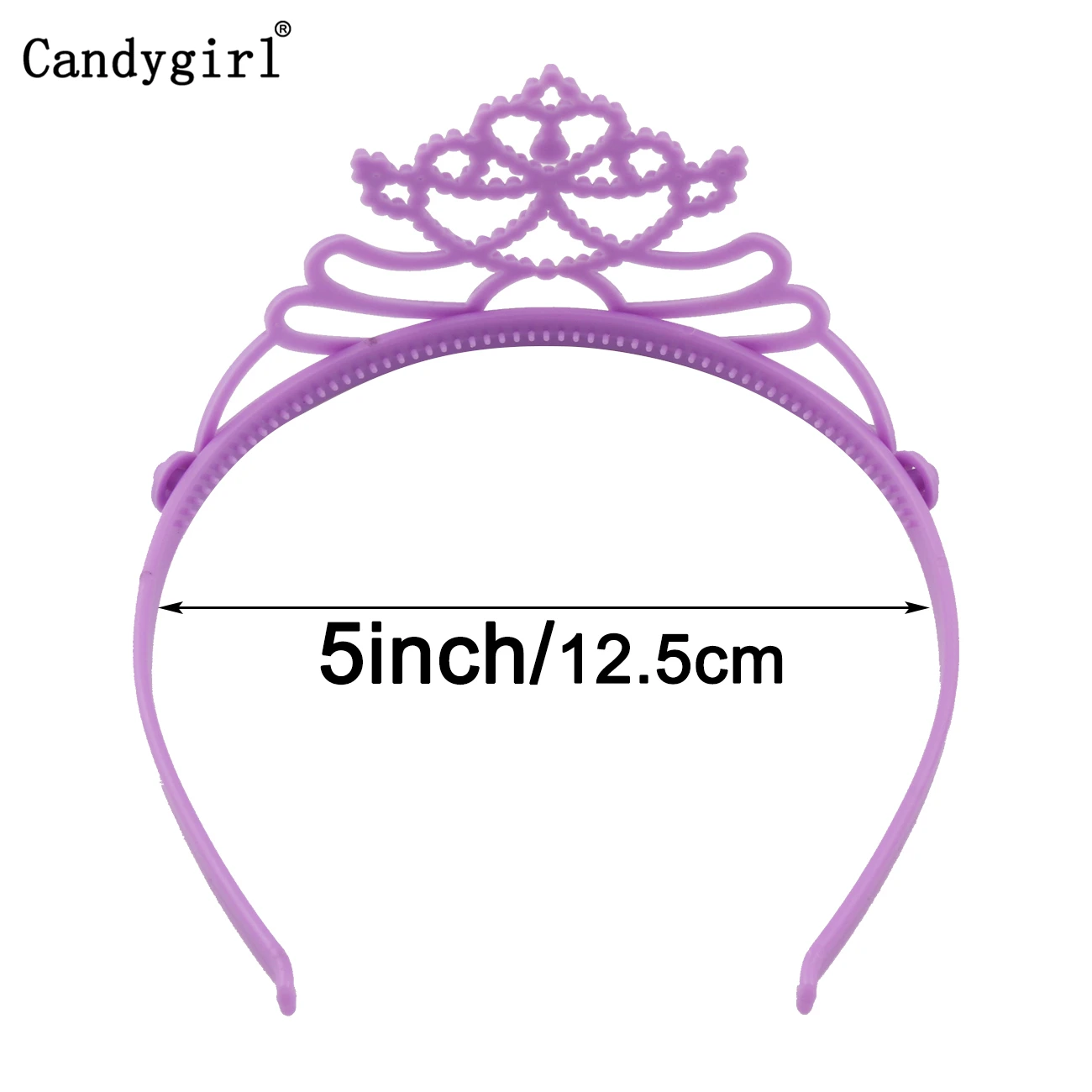 6 шт. Candygirl пластиковая повязка-корона для маленьких девочек Детская тиара обруч для волос аксессуары, лента для волос головной убор DIY