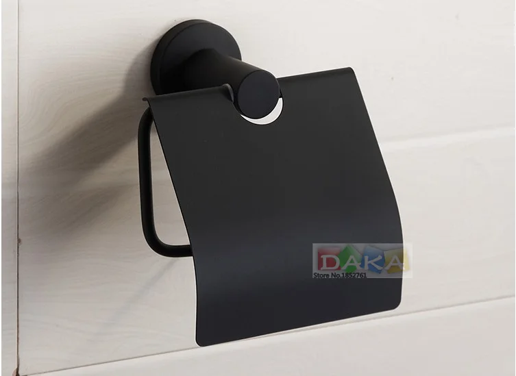 Держатель для туалетной бумаги с черной отделкой в винтажном стиле, держатель рулона с крышкой, аксессуары для ванной комнаты из нержавеюще... от AliExpress RU&CIS NEW