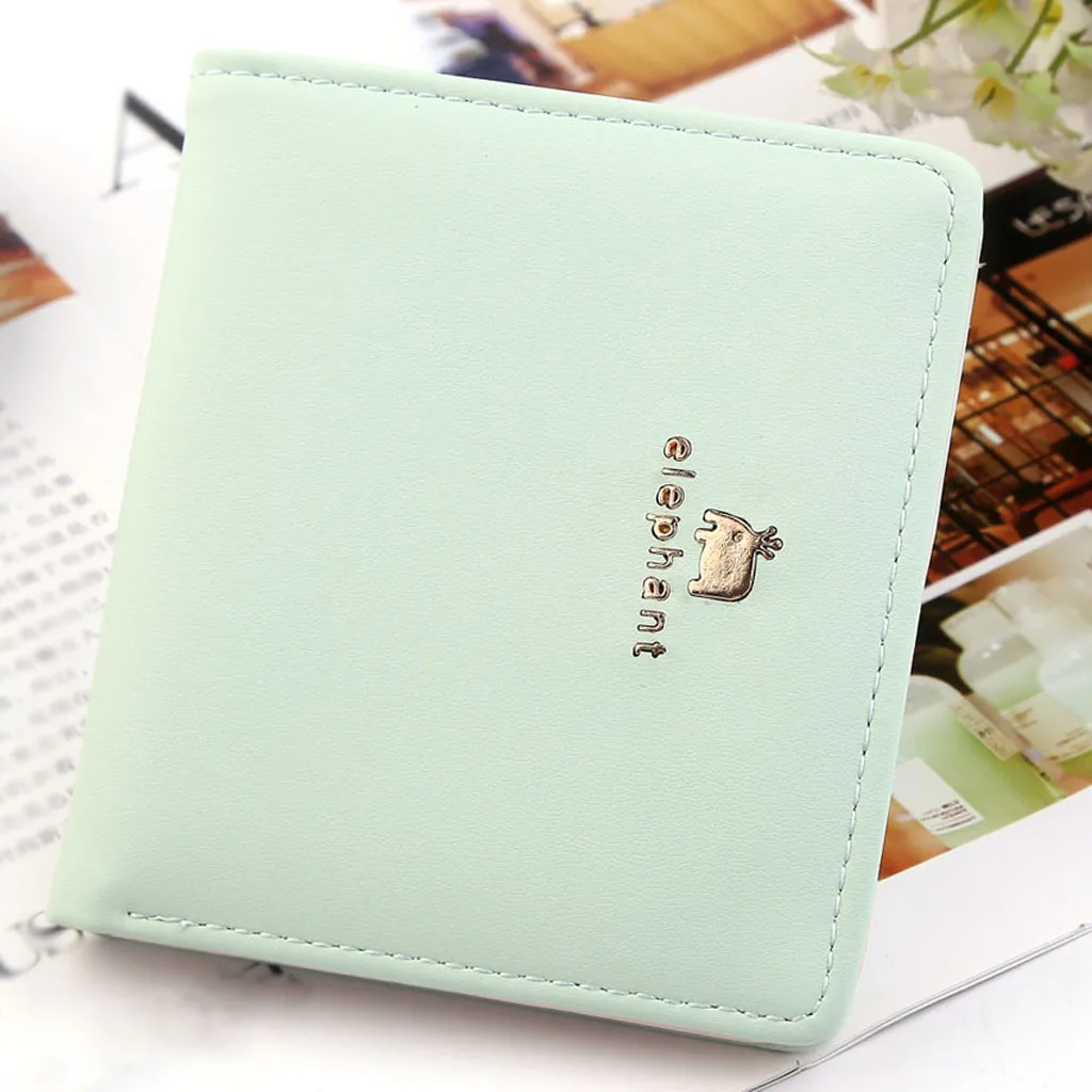 Mini Thin Folded Women Short Wallet Cute Animal Pattern Coin Purse Card Holder Bag Fashion New Woman Wallets Carteira Feminina