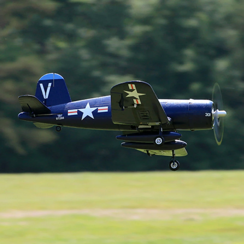 FMS 800 мм Mini Warbird F4U Corsair V2 синий PNP с гироскопом для тренировки реакции