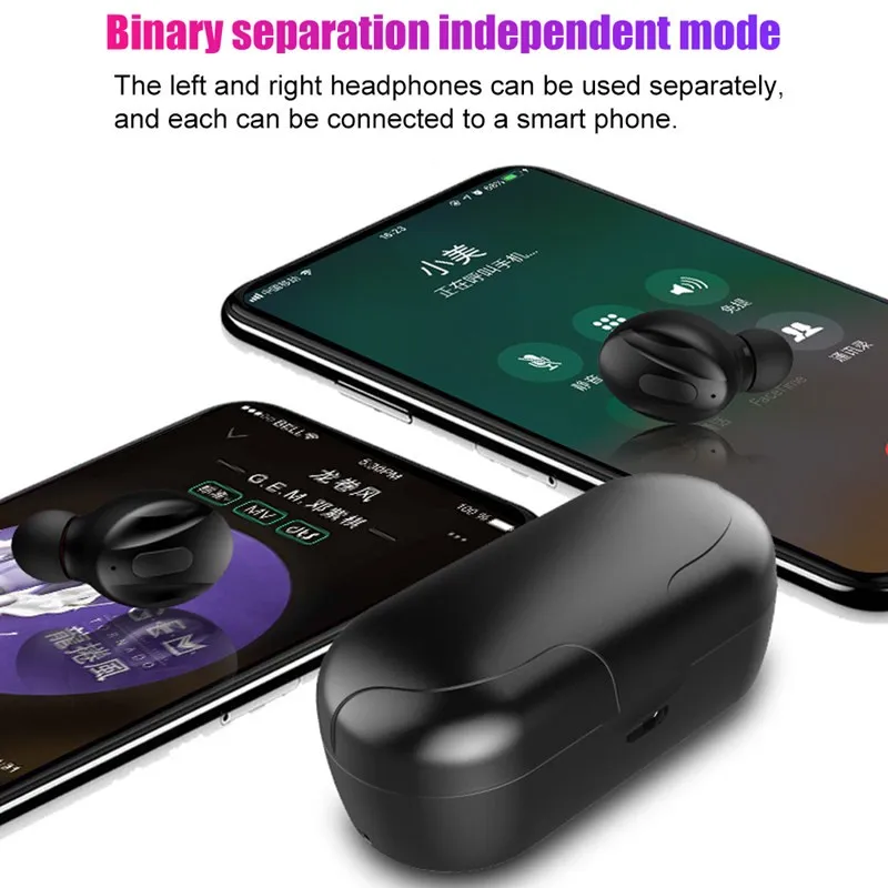 TWS Bluetooth 5 0 беспроводные наушники IPX5 водонепроницаемые мини-наушники-вкладыши Hifi