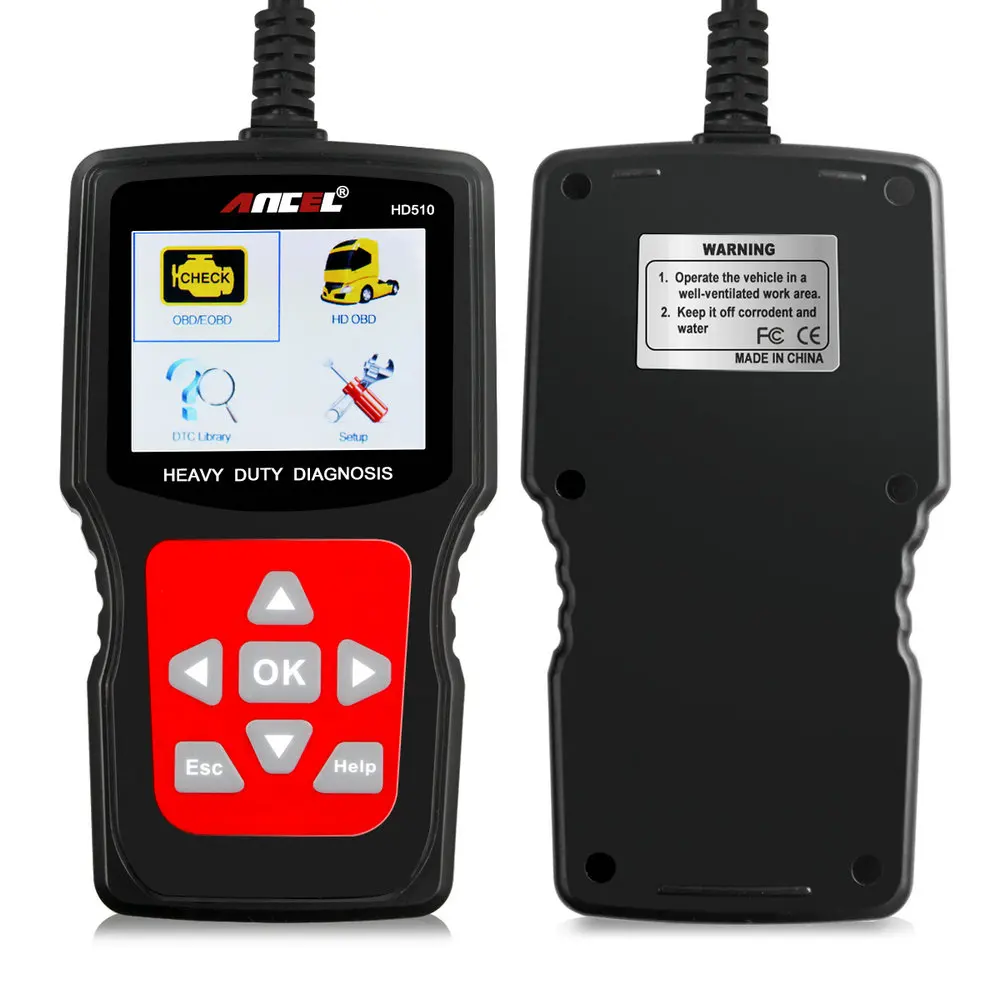 Ancel HD510 OBD2 автомобильный сканер Авто Автомобильные грузовики OBD диагностический