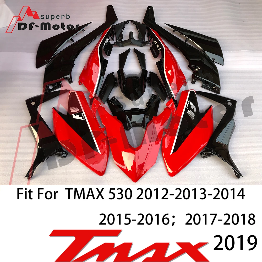 Комплект обтекателей Tmax530 болты для кузова Yamaha Tmax 530 2017 2018 2019 красный корпус из АБС