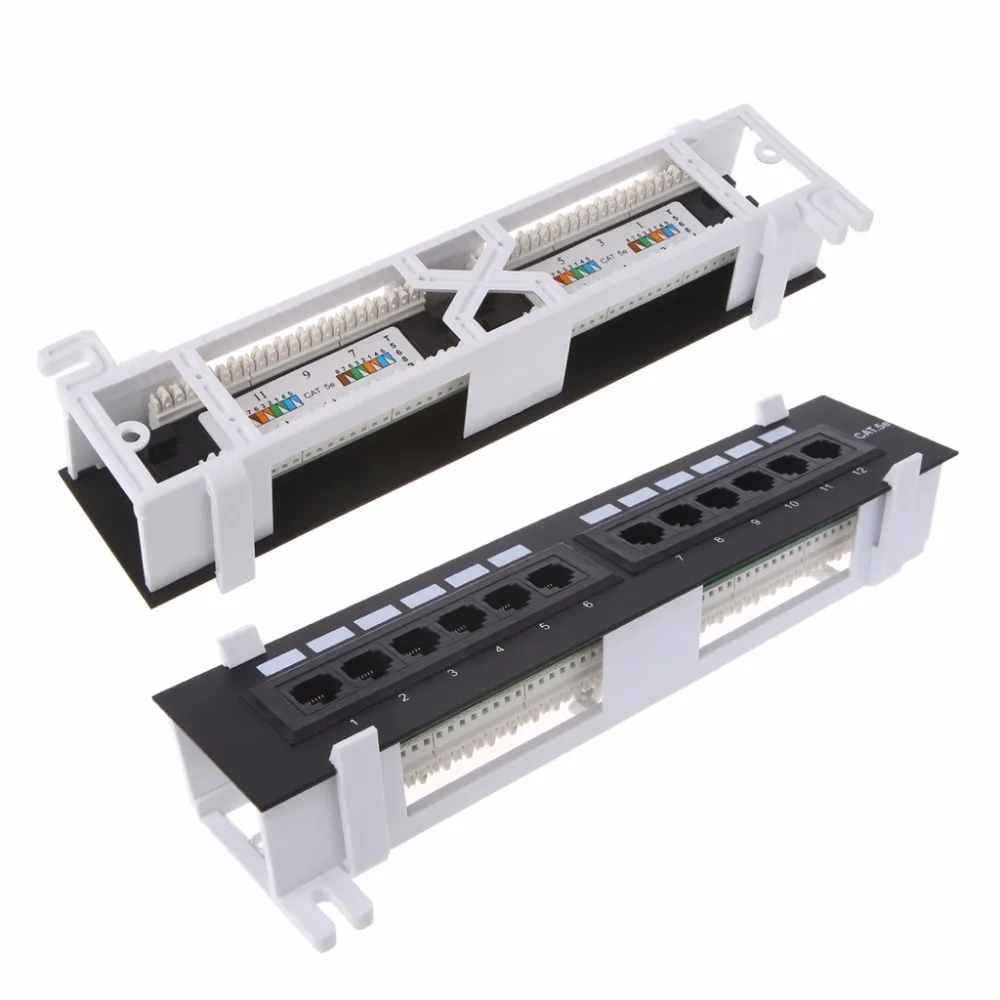 Патч-панель CAT5 CAT5E с 12 портами сетевое настенное крепление RJ45 кронштейн для