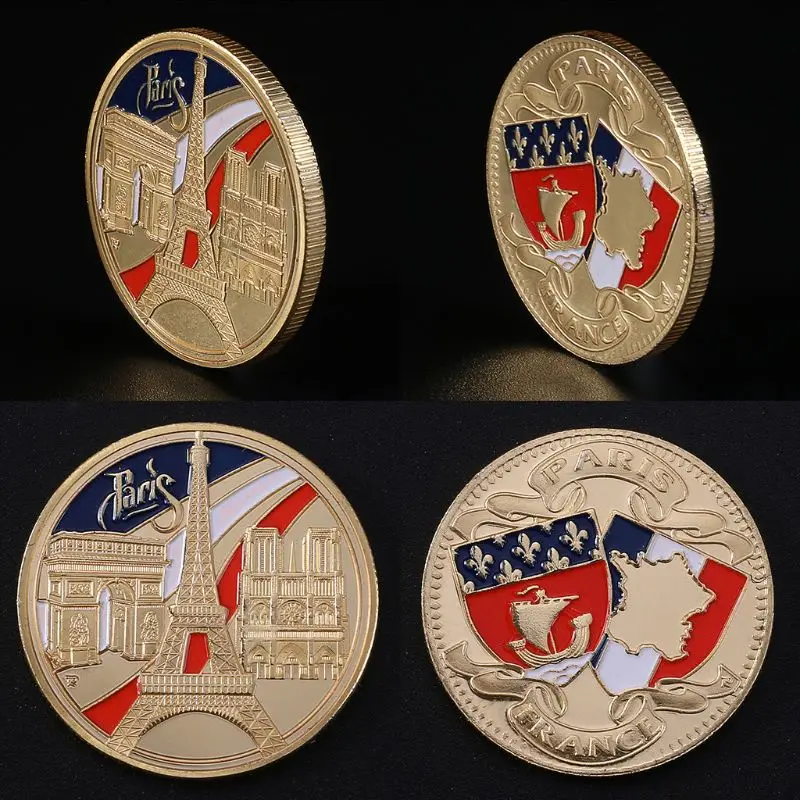Commemorative Coin Paris Tower Building Collection Arts Gifts BTC Bitcoin Alloy | Спорт и развлечения