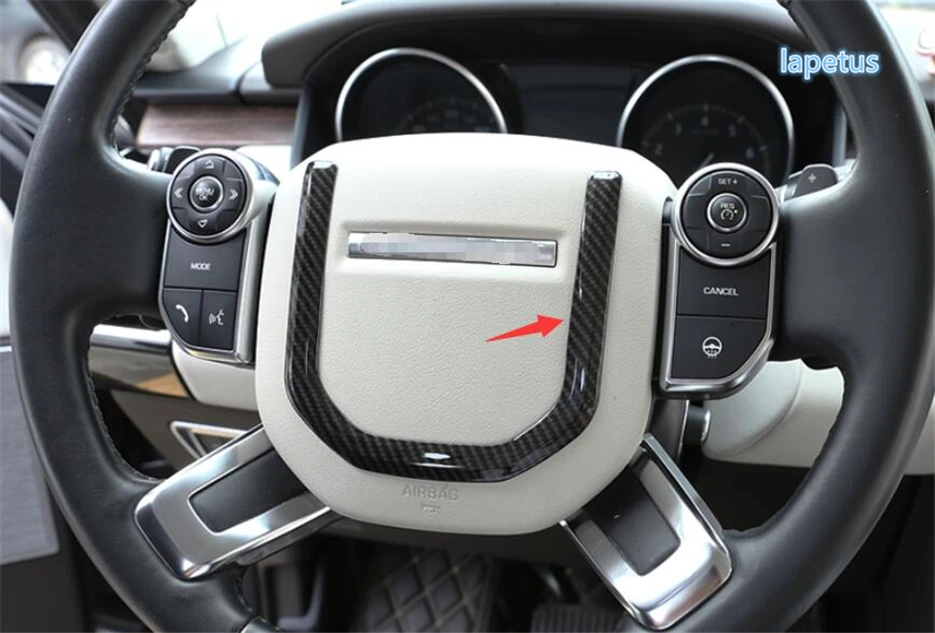 

Lapetus Steering Wheel Decoration U Frame Cover Trim Matt / Carbon Fiber ABS Fit For Land Rover Range Rover Velar 2018 - 2022