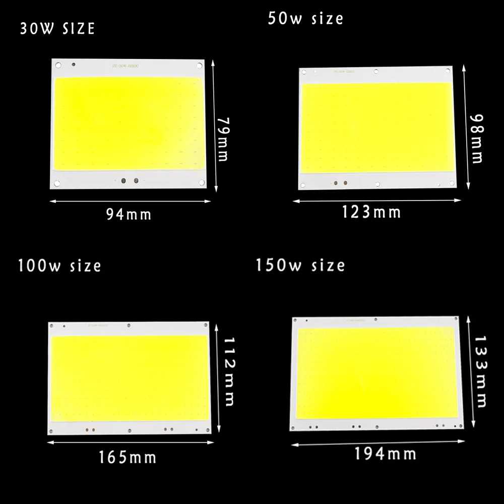 Светодиодный прожектор Cob Chip DC30 33V LED Bulb SMD White 30W 50W 100W 150W DIY наружный