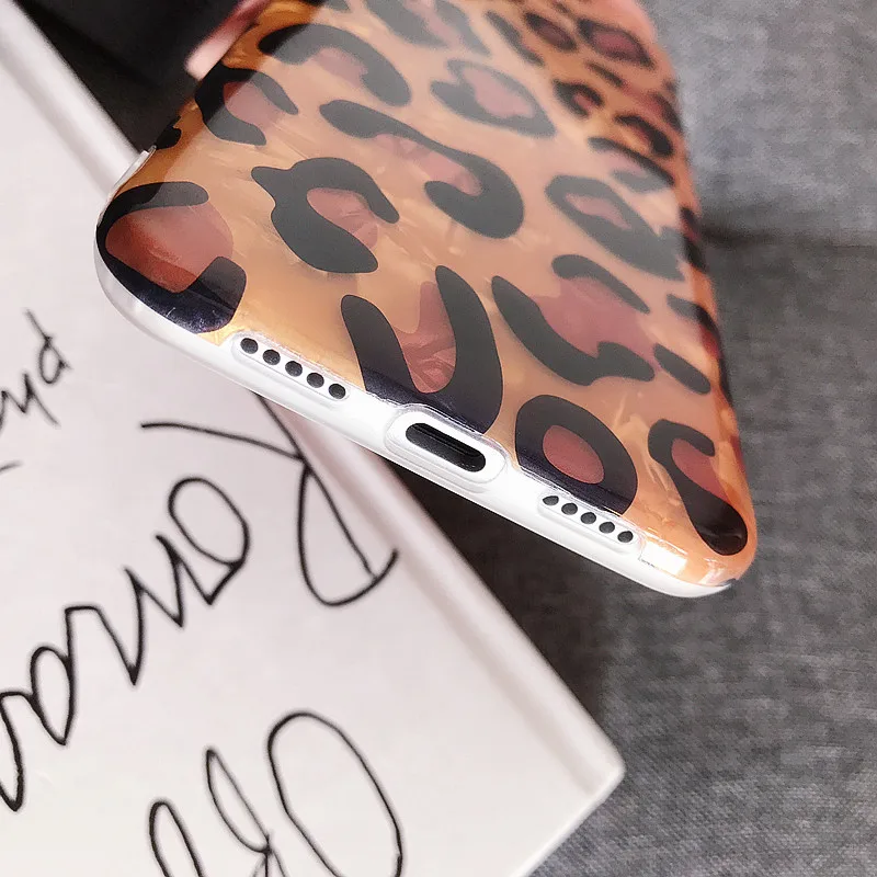 Fashion Shell Leopard Case for Iphone Xs Max XR Smooth 6 6S 7 8 Plus 6s X Anti-knock Soft Silicone Back Cover |