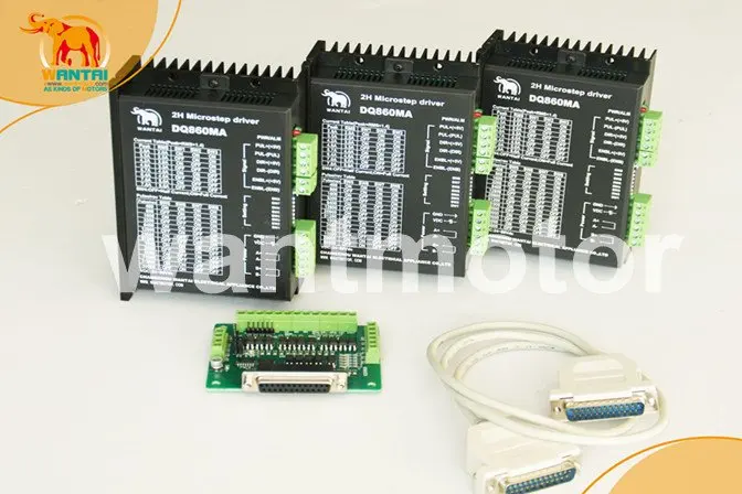 Хит продаж! Wantai 3 шт. Драйвер Шагового Двигателя DQ860MA 24 80VDC 8.2A 256 микро CNC