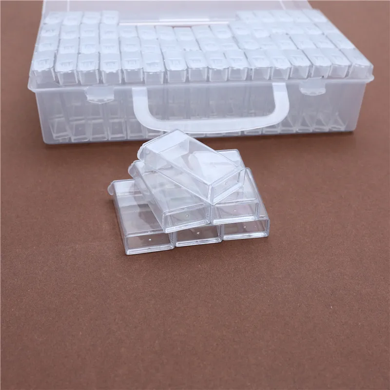 64 pcs Diamond Painting Tools Beads Container Rhinestone Embroidery Stone Storage Accessory Mosaic Convenience Box | Дом и сад