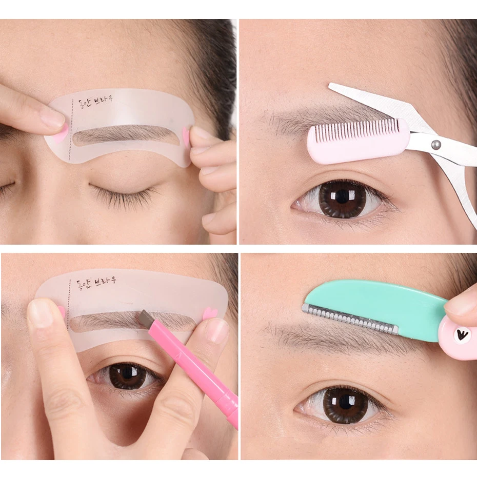 Набор инструментов для макияжа Eye brow 4 в 1 многофункциональный триммер коррекции