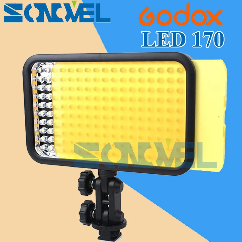 

Godox LED170 Video Lamp 170 LED Lights Lighting 5500-6500K for Canon Nikon Camera Camcorder DV